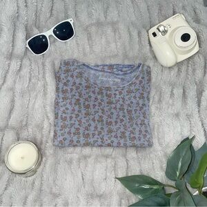 Floral American Eagle Ribbed Tee